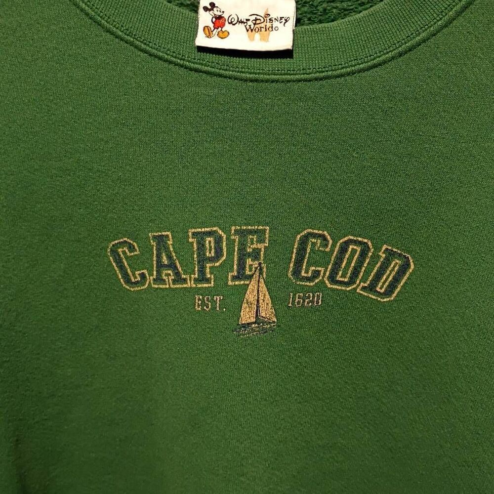 Rare Vintage European Walt Disney World Cape Cod Sweatshirt Men's Medium Green